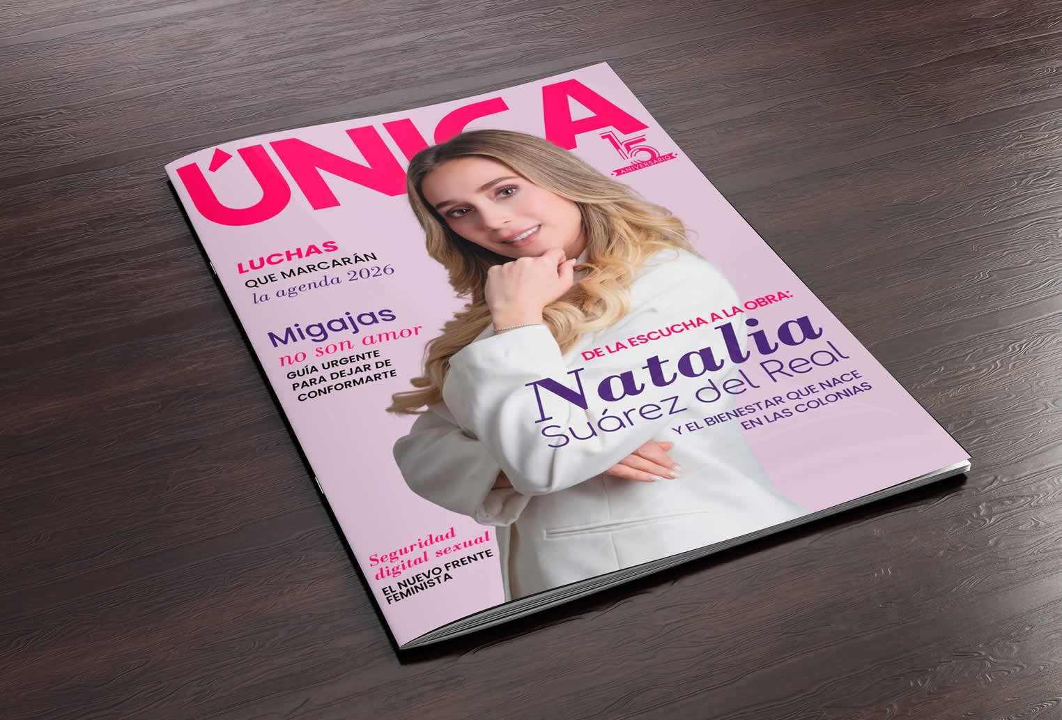 Portada Revista Única Natalia Suárez del Real